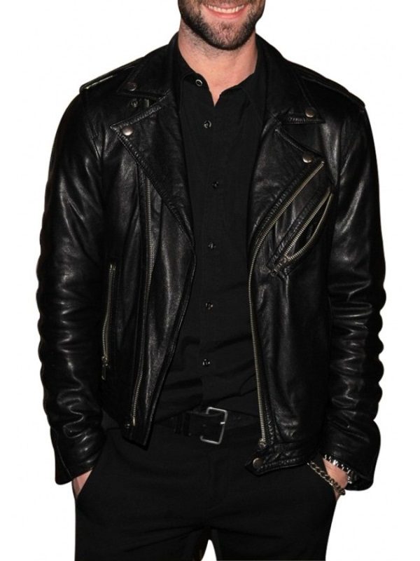 Mens Brando Black Leather Biker Rider Cole Sprouse Faux Leather Jacket