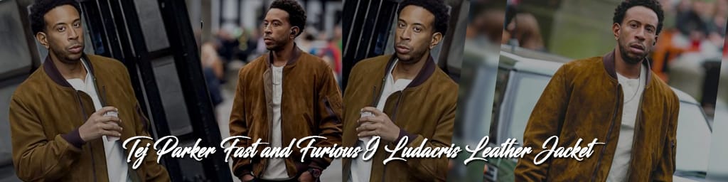 USA Leather Factory Fast and Furious 9 Tej Parker Brown Suede Jacket